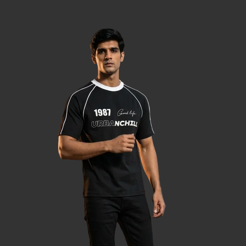 Urbannchill Interlock tee in Black